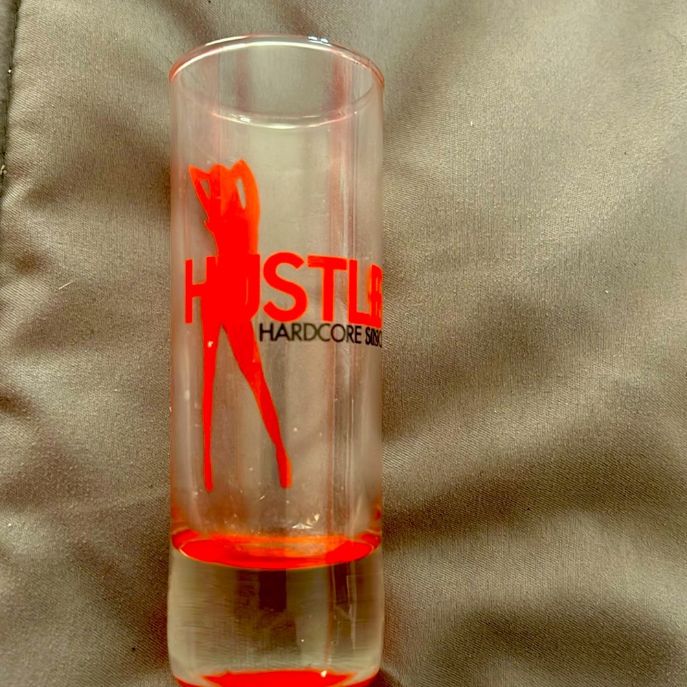 Hustler shot glass